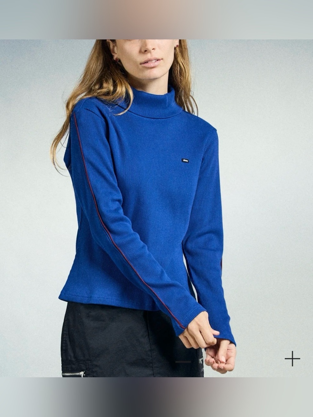 Obey REVIVAL TURTLENECK LS TOP | BLUE. New with tag